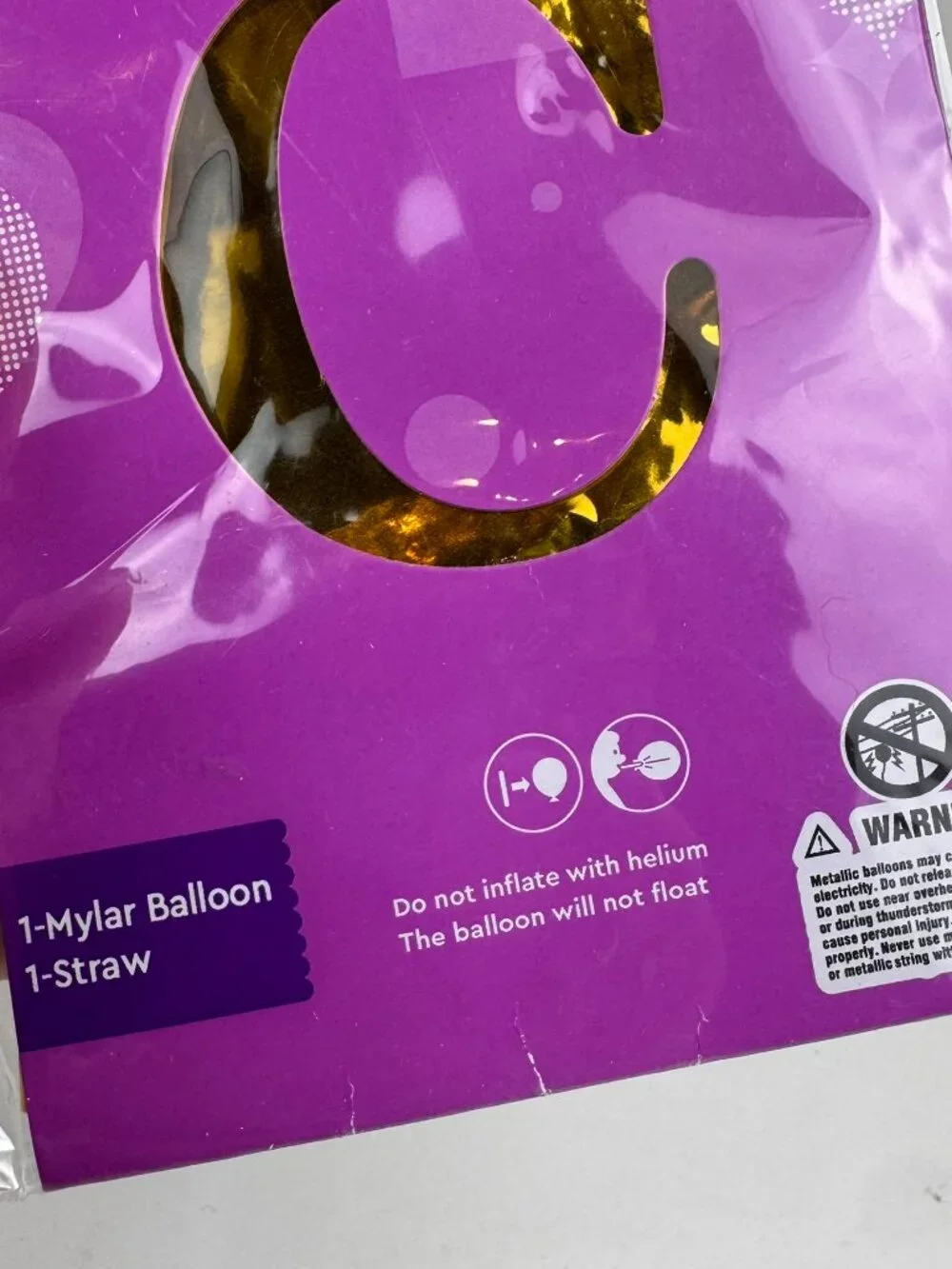 Only At The 99 Gold Letter C Mylar Balloon 14